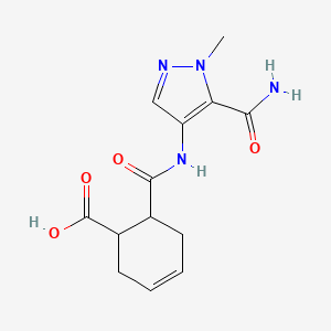 6-[(5-carbamoyl-1-methyl-1H-pyrazol-4-yl)carbamoyl]cyclohex-3-ene-1-carboxylic acid