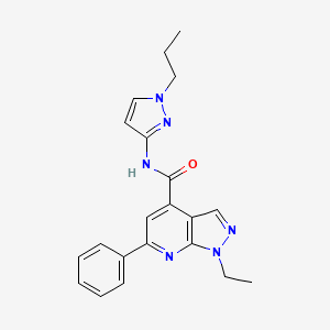 1-ethyl-6-phenyl-N-(1-propyl-1H-pyrazol-3-yl)-1H-pyrazolo[3,4-b]pyridine-4-carboxamide