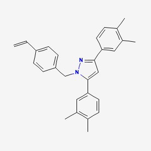 3,5-bis(3,4-dimethylphenyl)-1-(4-ethenylbenzyl)-1H-pyrazole