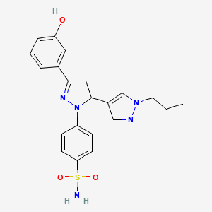 4-[5-(3-hydroxyphenyl)-1'-propyl-3,4-dihydro-1'H,2H-3,4'-bipyrazol-2-yl]benzenesulfonamide