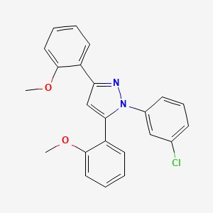 1-(3-chlorophenyl)-3,5-bis(2-methoxyphenyl)-1H-pyrazole