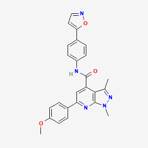 N-[4-(5-Isoxazolyl)phenyl]-6-(4-methoxyphenyl)-1,3-dimethyl-1H-pyrazolo[3,4-b]pyridine-4-carboxamide