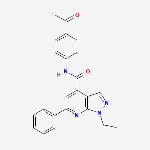 N-(4-acetylphenyl)-1-ethyl-6-phenyl-1H-pyrazolo[3,4-b]pyridine-4-carboxamide