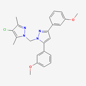 1-{[3,5-bis(3-methoxyphenyl)-1H-pyrazol-1-yl]methyl}-4-chloro-3,5-dimethyl-1H-pyrazole