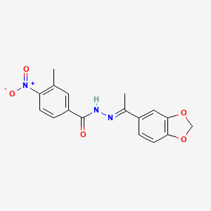 N'-[(1E)-1-(1,3-benzodioxol-5-yl)ethylidene]-3-methyl-4-nitrobenzohydrazide