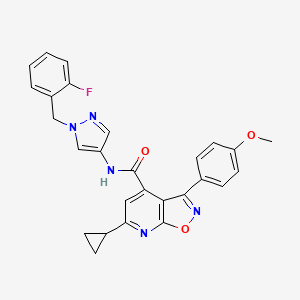 6-cyclopropyl-N-[1-(2-fluorobenzyl)-1H-pyrazol-4-yl]-3-(4-methoxyphenyl)[1,2]oxazolo[5,4-b]pyridine-4-carboxamide