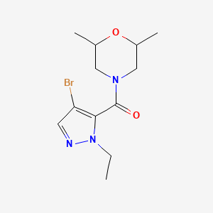 (4-bromo-1-ethyl-1H-pyrazol-5-yl)(2,6-dimethylmorpholin-4-yl)methanone