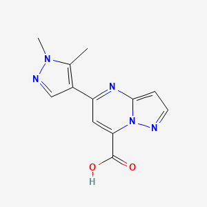 5-(1,5-dimethyl-1H-pyrazol-4-yl)pyrazolo[1,5-a]pyrimidine-7-carboxylic acid