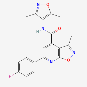 N-(3,5-dimethyl-1,2-oxazol-4-yl)-6-(4-fluorophenyl)-3-methyl[1,2]oxazolo[5,4-b]pyridine-4-carboxamide