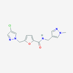 5-[(4-chloro-1H-pyrazol-1-yl)methyl]-N-[(1-methyl-1H-pyrazol-4-yl)methyl]furan-2-carboxamide