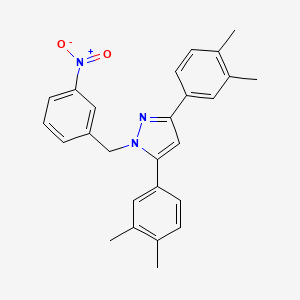 3,5-bis(3,4-dimethylphenyl)-1-(3-nitrobenzyl)-1H-pyrazole