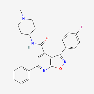 3-(4-fluorophenyl)-N-(1-methylpiperidin-4-yl)-6-phenyl[1,2]oxazolo[5,4-b]pyridine-4-carboxamide