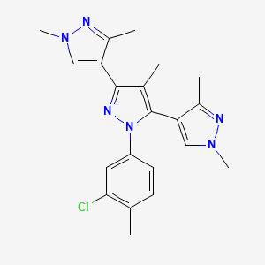 1-(3-chloro-4-methylphenyl)-3,5-bis(1,3-dimethylpyrazol-4-yl)-4-methylpyrazole