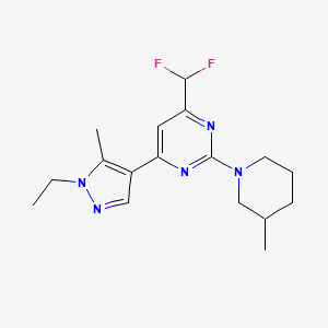 4-(difluoromethyl)-6-(1-ethyl-5-methyl-1H-pyrazol-4-yl)-2-(3-methylpiperidin-1-yl)pyrimidine