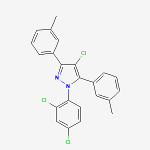 4-chloro-1-(2,4-dichlorophenyl)-3,5-bis(3-methylphenyl)-1H-pyrazole