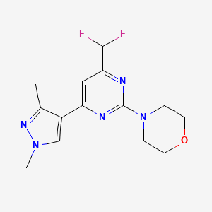 4-[4-(difluoromethyl)-6-(1,3-dimethyl-1H-pyrazol-4-yl)pyrimidin-2-yl]morpholine