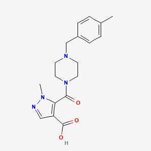 1-methyl-5-{[4-(4-methylbenzyl)piperazin-1-yl]carbonyl}-1H-pyrazole-4-carboxylic acid