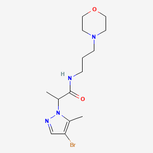 2-(4-bromo-5-methyl-1H-pyrazol-1-yl)-N-[3-(morpholin-4-yl)propyl]propanamide