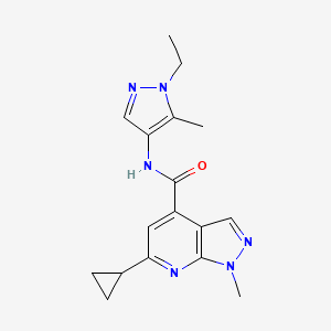 6-cyclopropyl-N-(1-ethyl-5-methyl-1H-pyrazol-4-yl)-1-methyl-1H-pyrazolo[3,4-b]pyridine-4-carboxamide