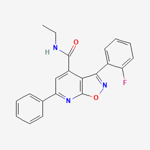 N-ethyl-3-(2-fluorophenyl)-6-phenyl[1,2]oxazolo[5,4-b]pyridine-4-carboxamide