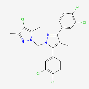 1-{[3,5-bis(3,4-dichlorophenyl)-4-methyl-1H-pyrazol-1-yl]methyl}-4-chloro-3,5-dimethyl-1H-pyrazole