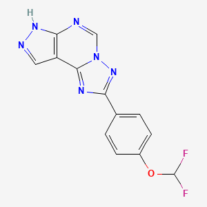 2-[4-(difluoromethoxy)phenyl]-7H-pyrazolo[4,3-e][1,2,4]triazolo[1,5-c]pyrimidine