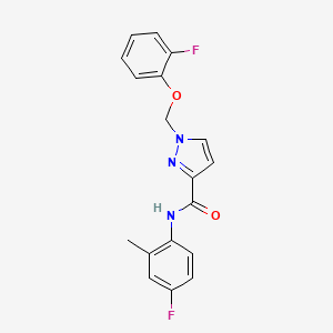 N-(4-fluoro-2-methylphenyl)-1-[(2-fluorophenoxy)methyl]-1H-pyrazole-3-carboxamide