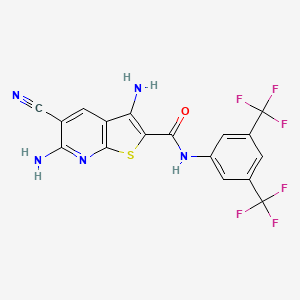 3,6-diamino-N-[3,5-bis(trifluoromethyl)phenyl]-5-cyanothieno[2,3-b]pyridine-2-carboxamide