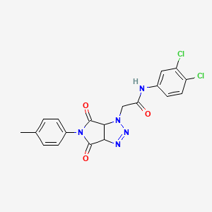 N-(3,4-dichlorophenyl)-2-[5-(4-methylphenyl)-4,6-dioxo-4,5,6,6a-tetrahydropyrrolo[3,4-d][1,2,3]triazol-1(3aH)-yl]acetamide