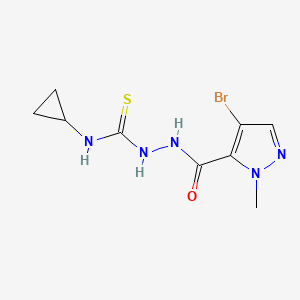 2-[(4-bromo-1-methyl-1H-pyrazol-5-yl)carbonyl]-N-cyclopropylhydrazinecarbothioamide