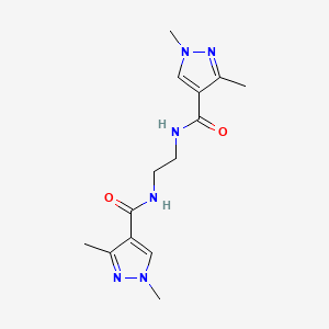 molecular formula C14H20N6O2 B10914018 N,N'-ethane-1,2-diylbis(1,3-dimethyl-1H-pyrazole-4-carboxamide) 