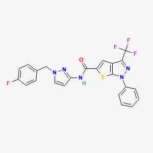 N-[1-(4-fluorobenzyl)-1H-pyrazol-3-yl]-1-phenyl-3-(trifluoromethyl)-1H-thieno[2,3-c]pyrazole-5-carboxamide