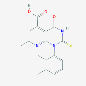 1-(2,3-Dimethylphenyl)-7-methyl-4-oxo-2-sulfanyl-1,4-dihydropyrido[2,3-d]pyrimidine-5-carboxylic acid