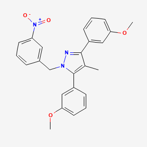 molecular formula C25H23N3O4 B10914091 3,5-bis(3-methoxyphenyl)-4-methyl-1-(3-nitrobenzyl)-1H-pyrazole 