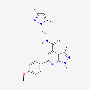 N-[2-(3,5-dimethyl-1H-pyrazol-1-yl)ethyl]-6-(4-methoxyphenyl)-1,3-dimethyl-1H-pyrazolo[3,4-b]pyridine-4-carboxamide