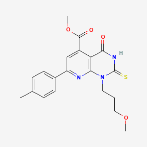 Methyl 1-(3-methoxypropyl)-7-(4-methylphenyl)-4-oxo-2-sulfanyl-1,4-dihydropyrido[2,3-d]pyrimidine-5-carboxylate