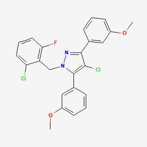 4-chloro-1-(2-chloro-6-fluorobenzyl)-3,5-bis(3-methoxyphenyl)-1H-pyrazole