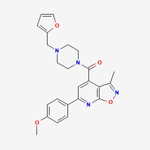 molecular formula C24H24N4O4 B10914106 [4-(Furan-2-ylmethyl)piperazin-1-yl][6-(4-methoxyphenyl)-3-methyl[1,2]oxazolo[5,4-b]pyridin-4-yl]methanone 