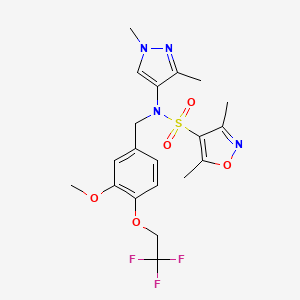 N-(1,3-dimethyl-1H-pyrazol-4-yl)-N-[3-methoxy-4-(2,2,2-trifluoroethoxy)benzyl]-3,5-dimethyl-1,2-oxazole-4-sulfonamide