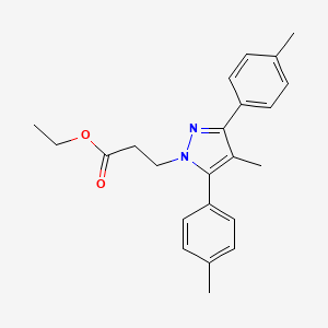 ethyl 3-[4-methyl-3,5-bis(4-methylphenyl)-1H-pyrazol-1-yl]propanoate