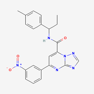 N-[1-(4-methylphenyl)propyl]-5-(3-nitrophenyl)[1,2,4]triazolo[1,5-a]pyrimidine-7-carboxamide