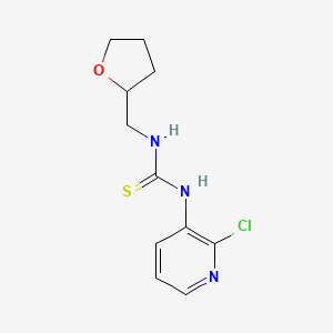 molecular formula C11H14ClN3OS B10914241 1-(2-Chloropyridin-3-yl)-3-(tetrahydrofuran-2-ylmethyl)thiourea 