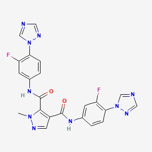 N,N'-bis[3-fluoro-4-(1H-1,2,4-triazol-1-yl)phenyl]-1-methyl-1H-pyrazole-4,5-dicarboxamide