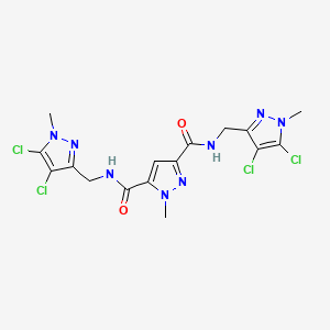 N,N'-bis[(4,5-dichloro-1-methyl-1H-pyrazol-3-yl)methyl]-1-methyl-1H-pyrazole-3,5-dicarboxamide