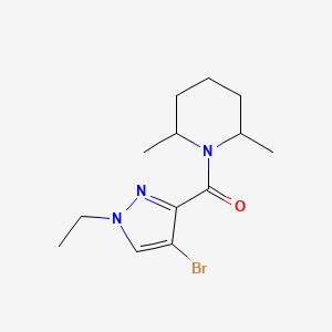 (4-bromo-1-ethyl-1H-pyrazol-3-yl)(2,6-dimethylpiperidin-1-yl)methanone