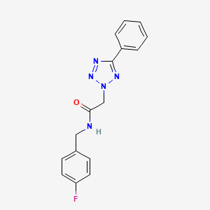 molecular formula C16H14FN5O B10914301 N-(4-fluorobenzyl)-2-(5-phenyl-2H-tetrazol-2-yl)acetamide 