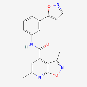 3,6-dimethyl-N-[3-(1,2-oxazol-5-yl)phenyl][1,2]oxazolo[5,4-b]pyridine-4-carboxamide