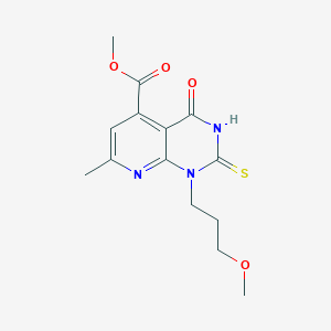 Methyl 1-(3-methoxypropyl)-7-methyl-4-oxo-2-sulfanyl-1,4-dihydropyrido[2,3-d]pyrimidine-5-carboxylate