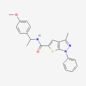 N-[1-(4-methoxyphenyl)ethyl]-3-methyl-1-phenyl-1H-thieno[2,3-c]pyrazole-5-carboxamide