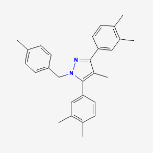 3,5-bis(3,4-dimethylphenyl)-4-methyl-1-(4-methylbenzyl)-1H-pyrazole